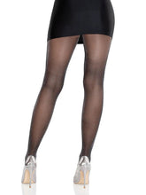 Leg Avenue Lisette Sheer Lurex Black Silver Tights Hosiery Hosiery